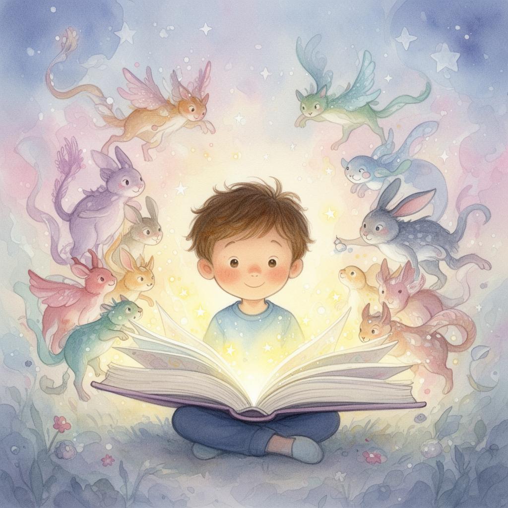 A magical storybook with fantasy characters