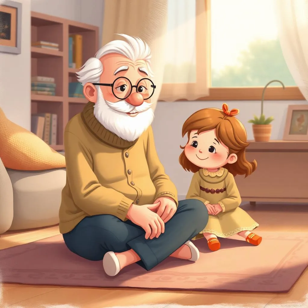 AI illustration of a Sofia and the Hedgehog of Sunshine story for children, page 2