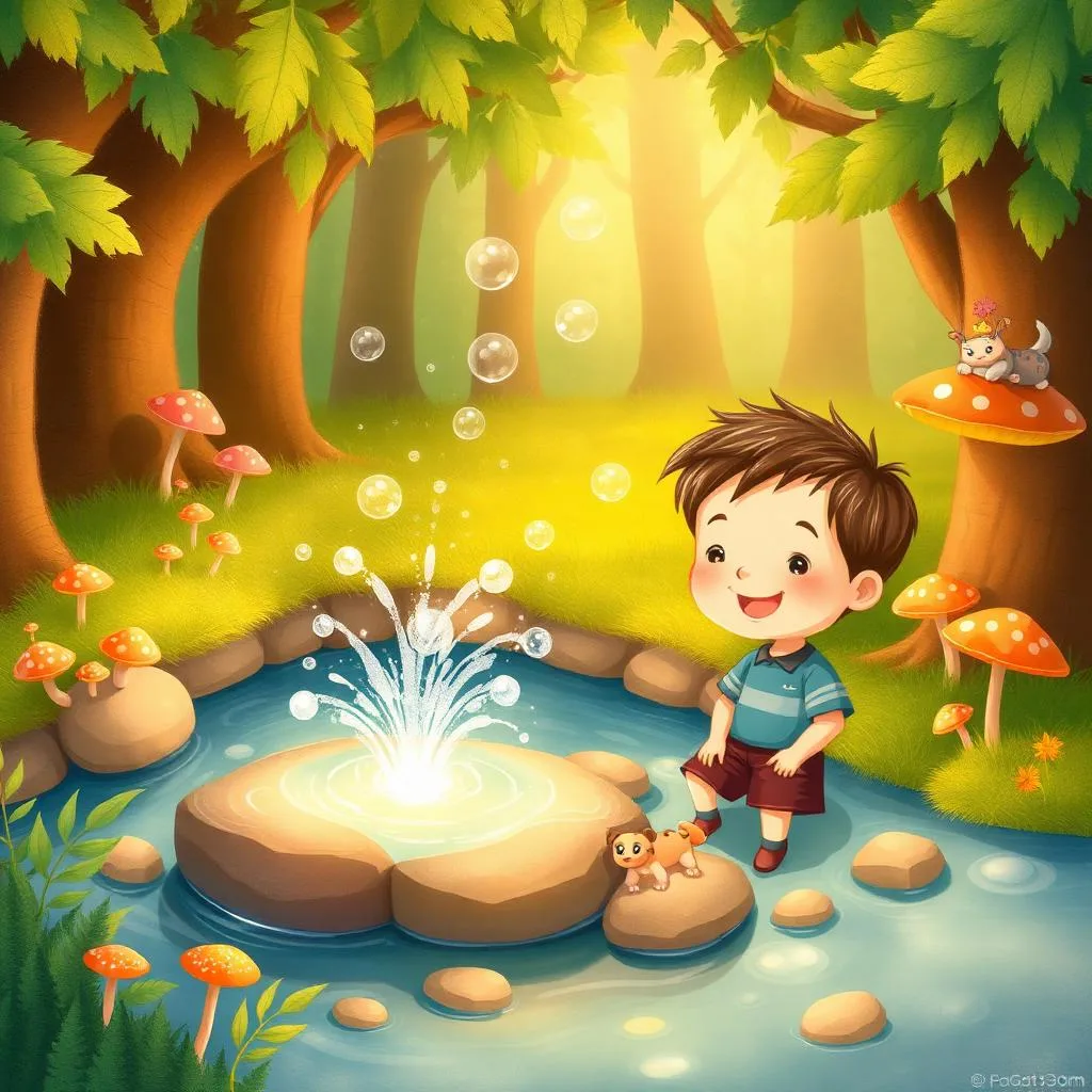 AI illustration of a Eli e la primavera che dimenticò di cantare story for children, page 3